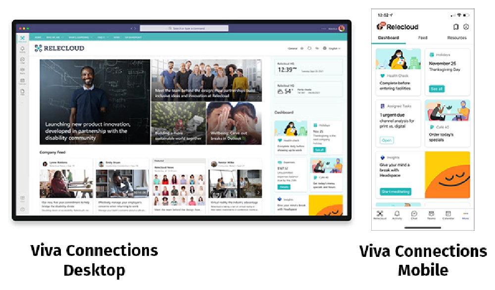 Viva Connections desktop & mobile experiences Viva Connections desktop & mobile experiences